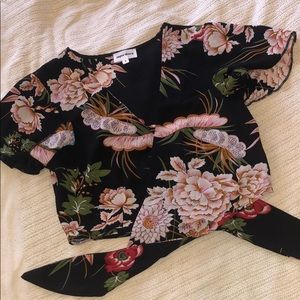 Superdown floral crop top